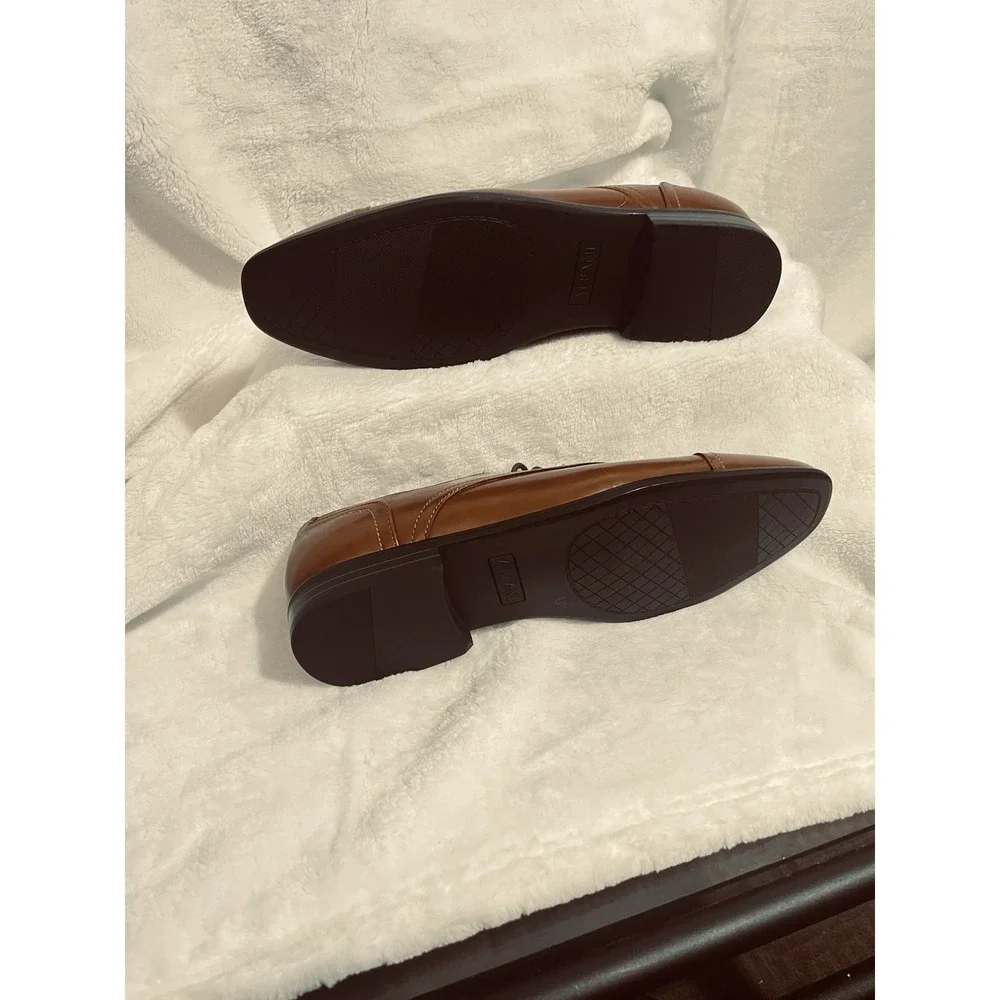 Alfani Quincy Men's Dress Shoes Brown Leather Oxford Size 8M NWNT
